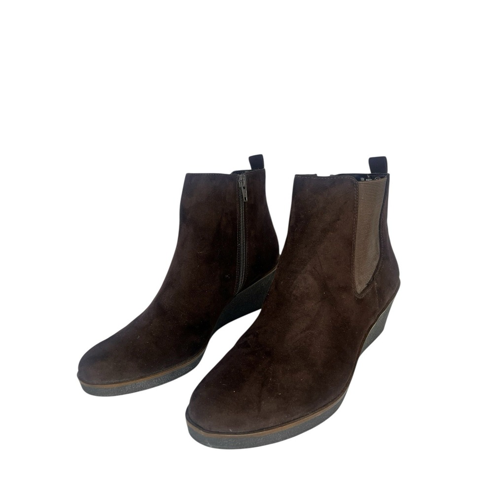 Aerosoles Brandi Brown Suede Wedge Ankle Booties – Women’s 10 - Picture 5 of 9